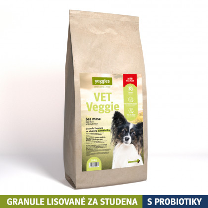 10kg Yoggies VET Veggie bez masa, minigranule lisované za studena s probiotiky