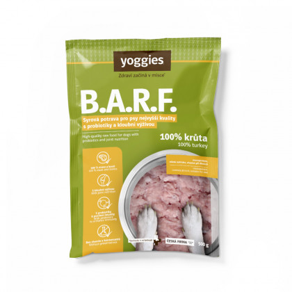 500 g Yoggies B.A.R.F. 100% krůta s probiotiky a kloubní výživou