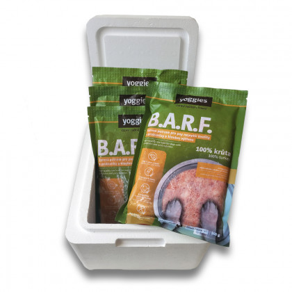 2 kg Yoggies B.A.R.F. 100% krůta s probiotiky a kloubní výživou