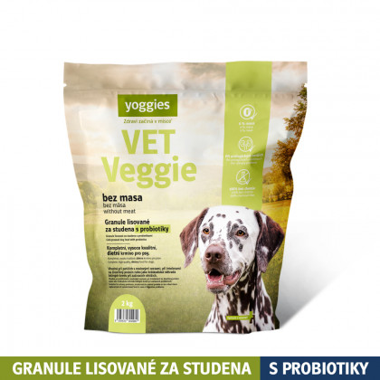 2kg Yoggies VET Veggie bez masa, granule lisované za studena s probiotiky