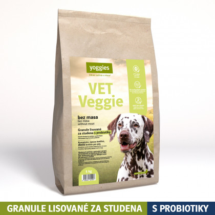 5kg Yoggies VET Veggie bez masa, granule lisované za studena s probiotiky