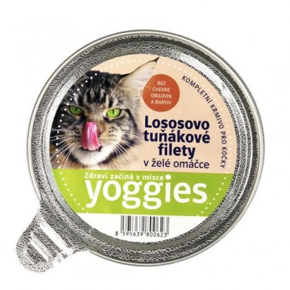 85g Yoggies mističky pro kočky s lososem a tuňákem v lahodné želé omáčce