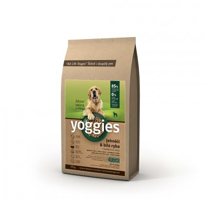 Granule Yoggies 15kg, JEHNĚČÍ + BÍLÁ RYBA, granule lisované za studena