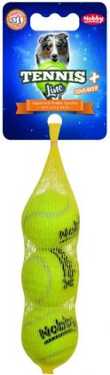 Nobby hračka tenisový míček M pískátko 6,5cm 3ks