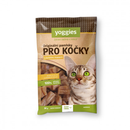 Originální pamlsky pro kočky s krůtím masem 50 g 