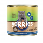 Yoggies konzerva pro kočky Losos a divoká kachna 185 g